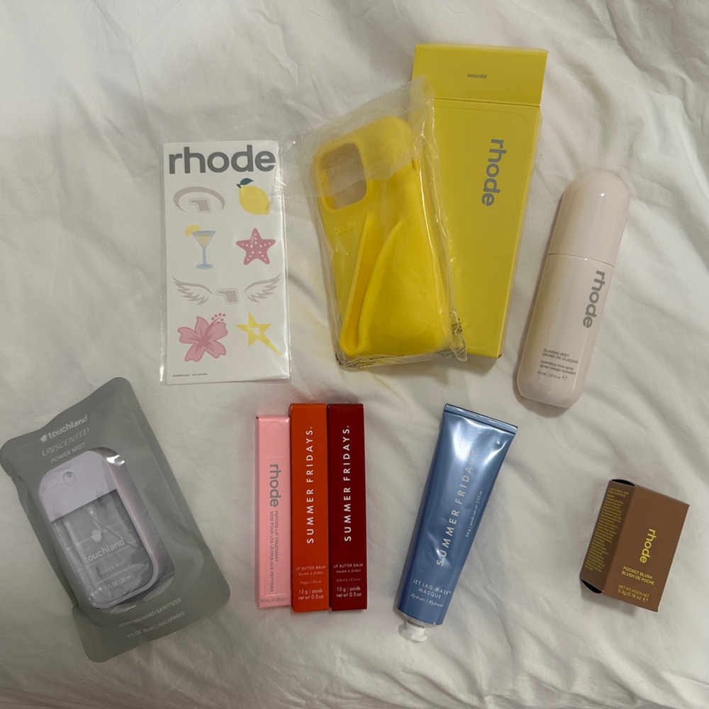 Rhode Phone Cases, Pocket Blush, Lip Peptide & Glazing Mist